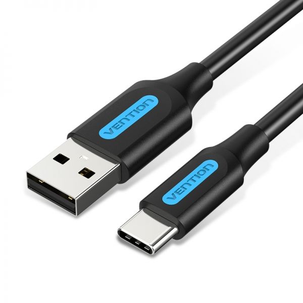 283932_1 Vention Cable USB-A Macho a USB-C Macho 3A 60W 480Mbps - 1.5m - Color Negro - Imagen 1