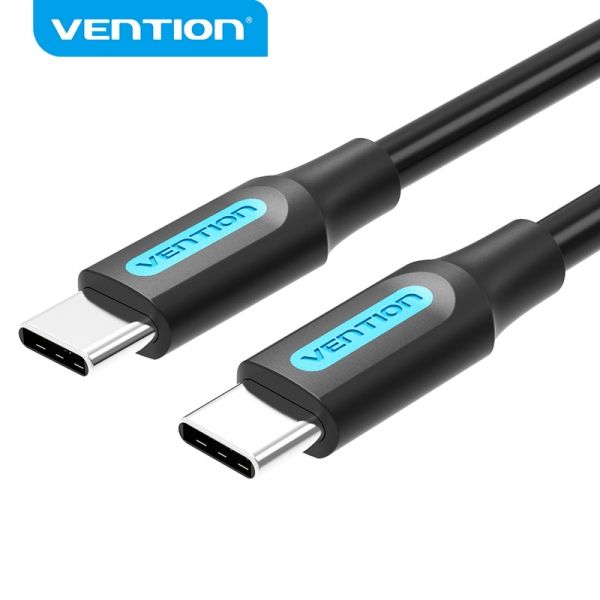 284157_1 Vention Cable USB-C Macho a USB-C Macho - 1.5m 3A - PD60W - Color Negro - Imagen 1