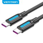 Vention Cable USB-C Macho a USB-C Macho - 0.5m - 5A PD100W - Color Negro - Imagen 2