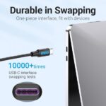 Vention Cable USB-C Macho a USB-C Macho - 0.5m - 5A PD100W - Color Negro - Imagen 5