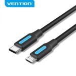 Vention Cable USB-C Macho a MicroUSB Macho - 1.5m - 2A 10W 480Mbps - Color Negro - Imagen 2