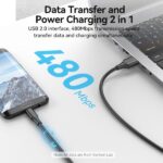 Vention Cable USB 2.0 Macho a MicroUSB Macho - 2m - 3A - 60W - 480Mbps - Color Negro - Imagen 3