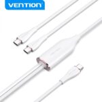 Vention Cable USB-C Macho a 2xUSB-C Macho - 1.5m - Color Azul - Imagen 2