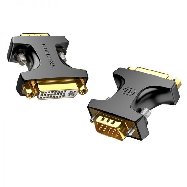 284477_1 Vention Adaptador VGA Macho a DVI Hembra - Color Negro - Imagen 1