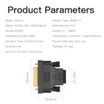 Vention Adaptador DVI Macho a HDMI Hembra - Color Negro - Imagen 5