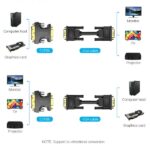 Vention Adaptador DVI Macho a VGA Hembra - Color Negro - Imagen 4