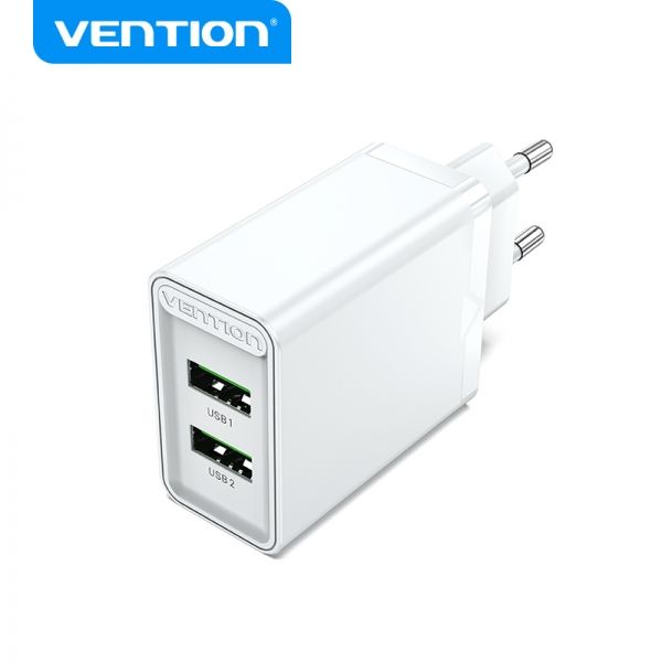 284607_1 Vention Cargador de Pared 2xUSB-A 3A 18W - Carga rapida - Color Blanco - Imagen 1