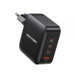Vention Cargador GaN de Pared 4 Puertos PD 140W (140W/140W/30W/30W) - Kit Cable Negro EU - Imagen 2