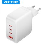 Vention Cargador GaN de Pared 4 Puertos PD 140W (140W/140W/30W/30W) con Kit Cable Blanco EU - - Imagen 2