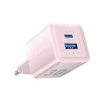 Vention Cargador de Pared GaN 2 Puertos USB (C+A) (30W/30W) - Carga rapida EU - Color Rosa - Imagen 2