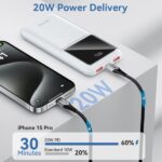 Vention Bateria Powerbank 10000mAh 22.5W USB (C+A+A) con Pantalla LED - Color Negro - Imagen 4