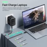 Vention Adaptador de Viaje Universal GaN 65W - 3 Puertos USB (C+C+A 65W/65W/30W) - Color Negro - Imagen 2