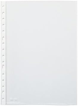 284807_1 Pardo Pack de 100 Fundas Multitaladro Folio Transparentes 60 Micras - Acabado Piel de Naranja - Refuerzo en Blanco - Imagen 1