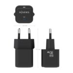 Aisens Cargador Gan USB-C 30W - Alta Eficiencia Energetica - Diseño Elegante y Moderno - Tecnologia AI para Carga Rapida - Multiples Protecciones de Seguridad - Imagen 4