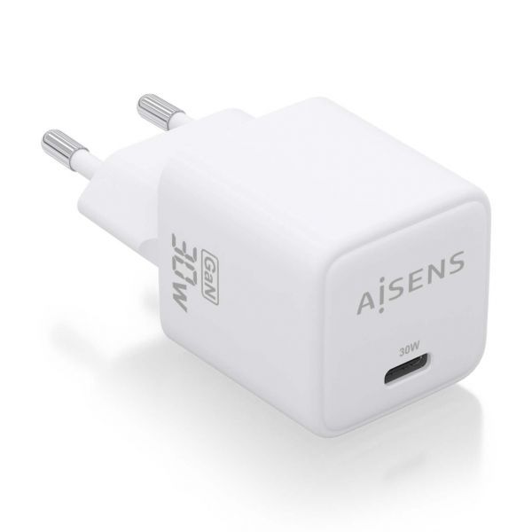 284847_1 Aisens Cargador Gan USB-C 30W: Eficiencia Energetica y Seguridad - Tecnologia AI - Multiples Protocolos de Carga - Proteccion contra Sobrecarga y Cortocircuito - Compatible con Dispositivos USB-C - Imagen 1