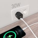 Aisens Cargador Gan USB-C 30W - Alta Eficiencia Energetica - Diseño Elegante y Moderno - Tecnologia AI para Carga Rapida - Imagen 5