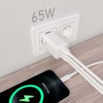 Aisens Cargador Gan USB-C 65W - Alta Eficiencia Energetica - Tecnologia AI - Carga Rapida y Segura - 3 Puertos USB - Compatible con Multiples Dispositivos - Imagen 5
