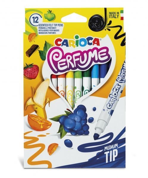 285542_1 Carioca Xplosion Pack de 12 Rotuladores - Tinta Perfumada y Lavable - Aromas Naturales - Libre de Sustancias Alergenicas - Punta Bloqueada y Conica - Color Varios - Imagen 1
