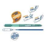 Carioca Oops Boligrafo Borrable - Tinta Termo Sensible - Empuñadura Ergonomica Triangular - Punta de Ø 0.7mm - Doble Goma - Recambios Compatibles - Color Verde - Imagen 2