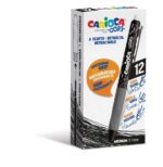 Carioca Oops Boligrafos Borrables - Tinta Termo Sensible - Empuñadura Ergonomica Triangular - Punta de Ø 0.7mm - Recambios Compatibles - Color Negro