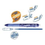 Carioca Oops Boligrafos Borrables - Tinta Termo Sensible - Empuñadura Ergonomica Triangular - Punta de Ø 0.7mm - Recambios Compatibles - Color Azul - Imagen 2