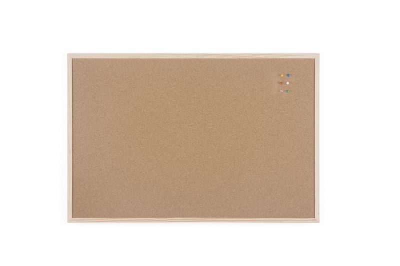 287577_1 Bi-Office Tablero de Corcho Doble Cara 900x600mm Marco Natural - Imagen 1