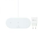 Ksix Base de Carga Inalambrica 2en1 15W - Carga Rapida - Tecnologia Qi - Compatible Movil, Auriculares Inalambricos y/o Smartwacth - Color Blanco - Imagen 3