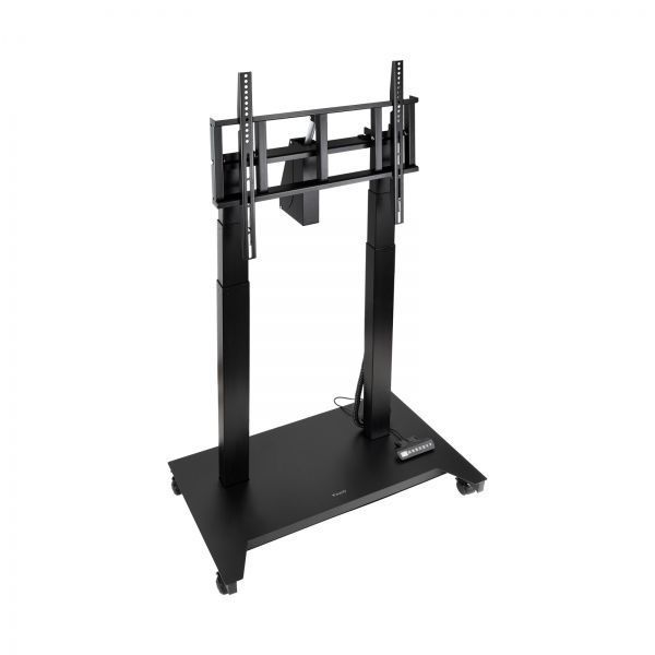 288832_1 Tooq Uros Soporte de Suelo con Ruedas Electrico para Pantallas de 52-84" - Regulacion Electrica de Altura e Inclinacion - Peso Max 100kg - VESA Max 600x500 - Color Negro - Imagen 1