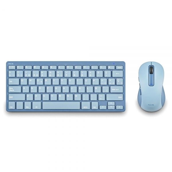 289182_1 NGS Fantasy Pack Teclado Compacto Silencioso + Raton Silencioso 1600dpi 5 Botones - Conexion 2,4GHz, BT1 y BT2 - Color Azul - Imagen 1