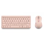 NGS Fantasy Pack Teclado Compacto Silencioso + Raton Silencioso 1600dpi 5 Botones - Conexion 2,4GHz, BT1 y BT2 - Color Rosa