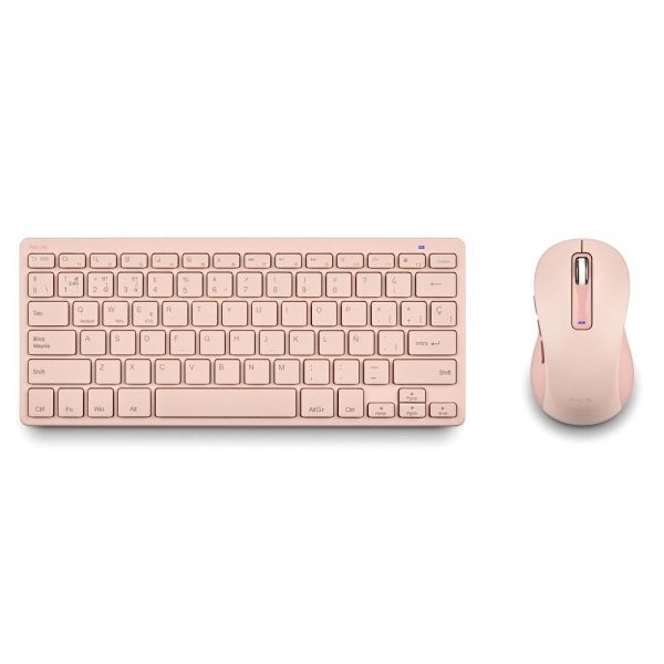 289187_1 NGS Fantasy Pack Teclado Compacto Silencioso + Raton Silencioso 1600dpi 5 Botones - Conexion 2,4GHz, BT1 y BT2 - Color Rosa - Imagen 1