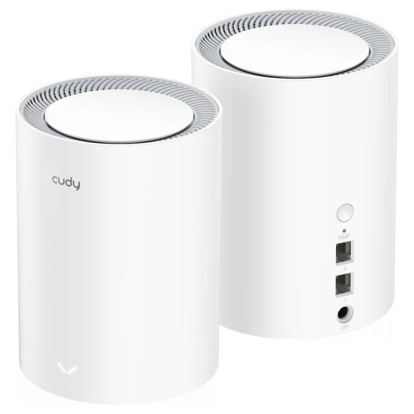 289272_1 Cudy AX3000 Pack de 2 Sistemas WiFi 6 Mesh AX3000 2.5G Dual Band - Admite Ancho de Banda de 20/40/80/160MHz - 1x Puerto LAN 10/100/1000Mbps, 1x Puerto WAN 2.5Gbps - 5 Antenas Internas - Imagen 1
