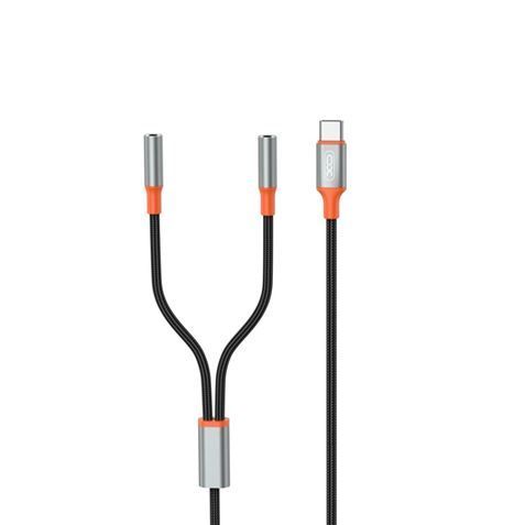 289702_1 XO Divisor de Audio Estereo Bidireccional - Ideal para Usar 2 Auriculares a La Vez - Cable 1M - Color Negro - Imagen 1
