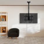 Tooq Soporte de Techo para Pantallas 32-75" - Angulo de Giro 180º - Inclinable - Gestion de Cables - Peso Max. 60kg - VESA Max. 400x400mm - Color Negro - Imagen 4