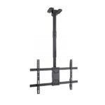 Tooq Soporte de Techo para Pantallas 43-86" - Angulo de Giro 180º - Inclinable - Gestion de Cables - Peso Max. 60kg - VESA Max. 600x400mm - Color Negro