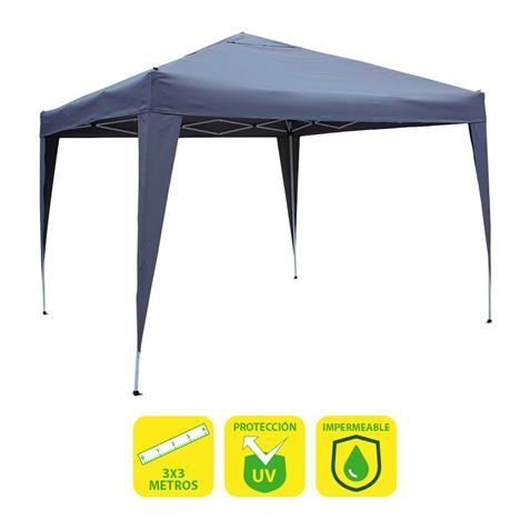 290542_1 Sungarden Carpa Plegable Acero 3x3m - Color Azul - Imagen 1