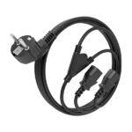 Aisens Cable Alimentacion CPU - CEE7/M-2xC13/H - 3m - Color Negro - Imagen 2