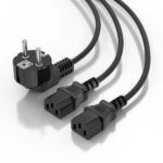 Aisens Cable Alimentacion CPU - CEE7/M-2xC13/H - 3m - Color Negro - Imagen 3