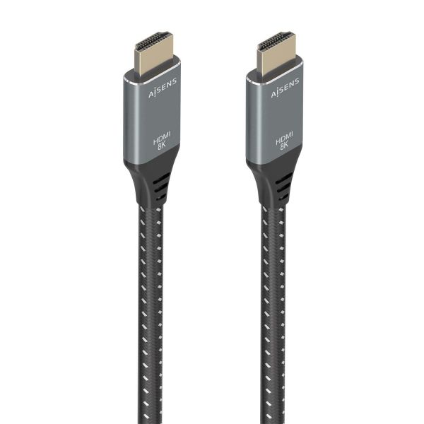 294292_1 Aisens Cable HDMI V2.1 Ultra Alta Velocidad / HEC 8K@60Hz 48Gbps - A/M-A/M - 1m - Color Gris - Imagen 1