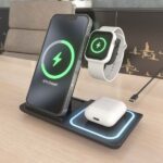 Aisens Cargador Inalambrico USB-C 3 en 1 de 15W para Movil - Apple Watch - Ariculares con Estuche de Carga - Color Negro - Imagen 5