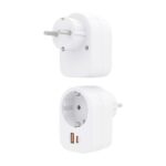 Aisens Regleta de Pared Multifuncion con 1 Toma + 1xUSB-C 20W PD3.0 - 1xUSB-A 20W QC3.0 - Color Blanco - Imagen 3