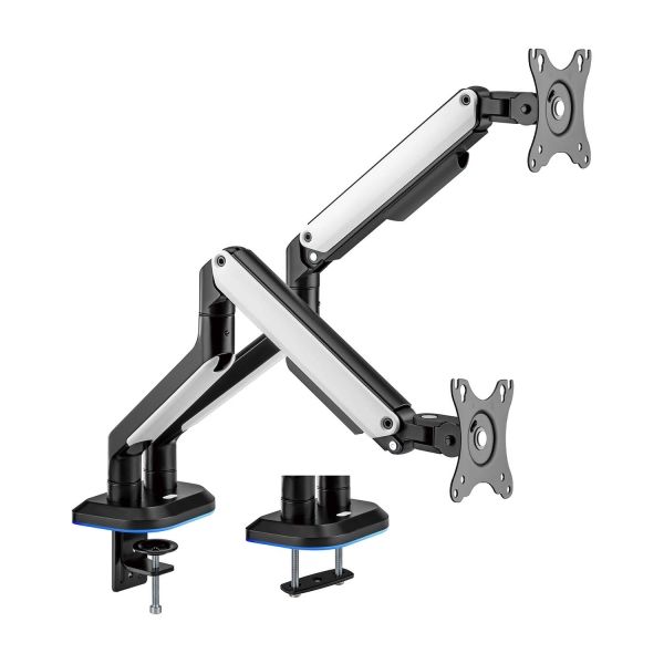 294392_1 Aisens Soporte de Mesa RGB Gaming Contrapeso Giratorio e Inclinable para Monitor/TV 9Kg (3 Pivotes - 2 Brazos) de 17-32" - Color Varios - Imagen 1