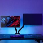 Aisens Soporte de Mesa RGB Gaming Contrapeso Giratorio e Inclinable para Monitor/TV 9Kg (3 Pivotes - 2 Brazos) de 17-32" - Color Varios - Imagen 4