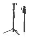 Aisens Palo Tripode para Selfie con Mando a Distancia Bluetooth 3 en 1 - Color Negro - Imagen 2