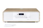 Thomson MIC300IBT Micro Cadena 60W Bluetooth 5.0 - Reproductor de CD, Radio FM, Reproductor USB (MP3) - Funcion de Carga Inalmbrica - Mando a Distancia - Color Madera/Blanco