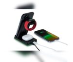 Thomson Reloj Despertador con Estacion de Carga Inalambrica para Smartphone, iWatch y Auriculares - Pantalla LCD - Luz de Noche - Color Negro - Imagen 5
