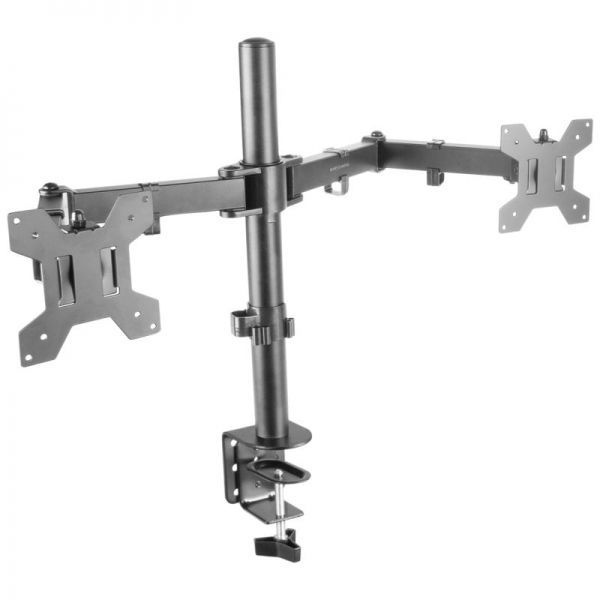294697_1 Mars Gaming MARM2 Soporte Monitor Dual - Brazos Articulados - Gestion de Cableado - Ajuste de Altura - Estructura Robusta - Rotacion 360º - Color Negro - Imagen 1