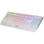 Mars Gaming MCP124 Combo Gaming 3en1 - Teclado H-Mech Ergonomico - Raton RGB Switches HUANO - Alfombrilla Nanotextil Rainbow - Compatibilidad Multiplataforma - Color Blanco - Imagen 2