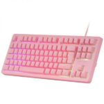 Mars Gaming MCP-RGB3 Combo Gaming 4en1 - Teclado TKL H-Mech RED - Raton RGB 3200 DPI - Auriculares FRGB - Alfombrilla XXL Antideslizante - Color Rosa - Imagen 2