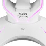 Mars Gaming MHHPRO Accesorio 3 en 1 - Soporte Auriculares - Bungee Raton - 2 Puertos USB 3.0 - Iluminacion RGB Flow 10 Modos - Control Tactil - Color Blanco - Imagen 3